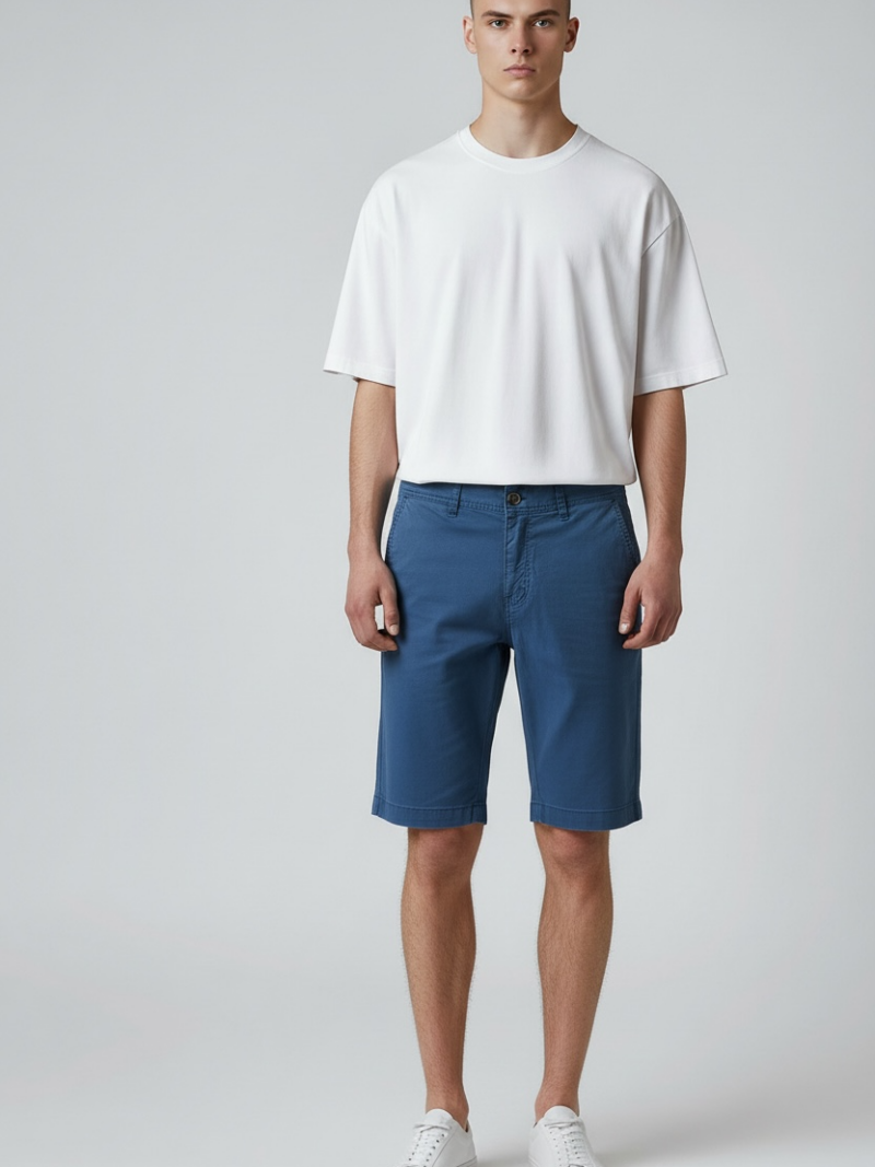 bermuda masc. sarja azul