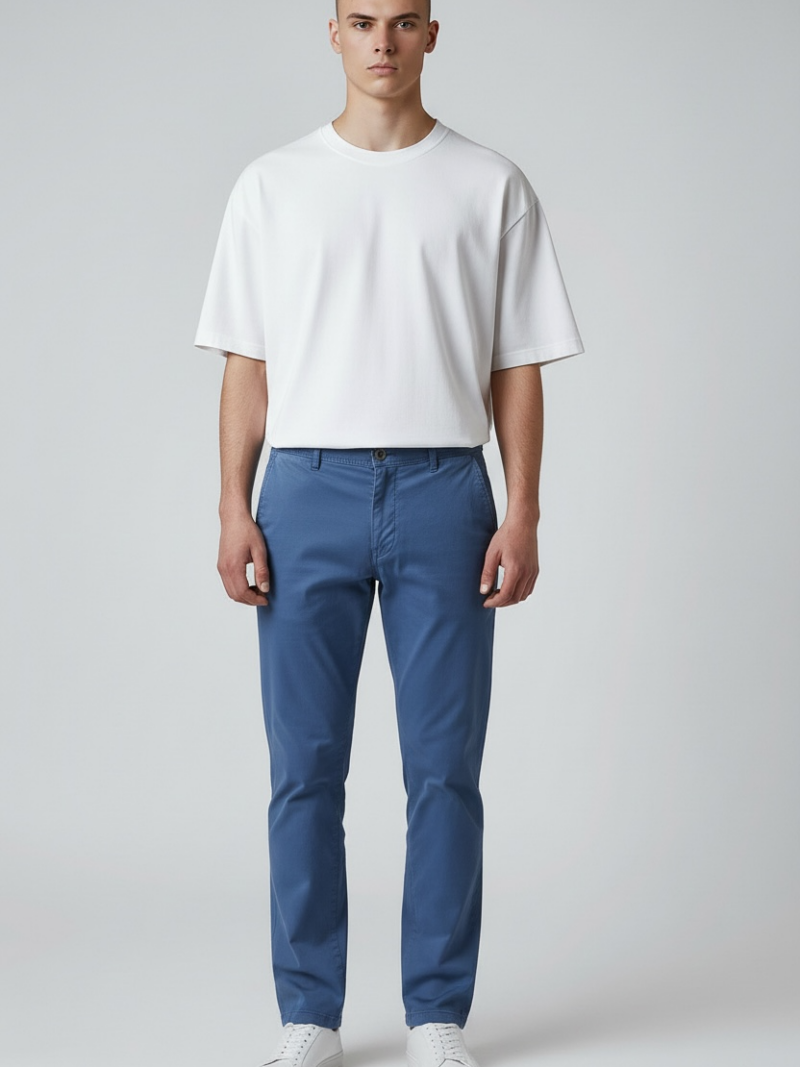 calÇa masc.sarja alfaiataria azul ocean