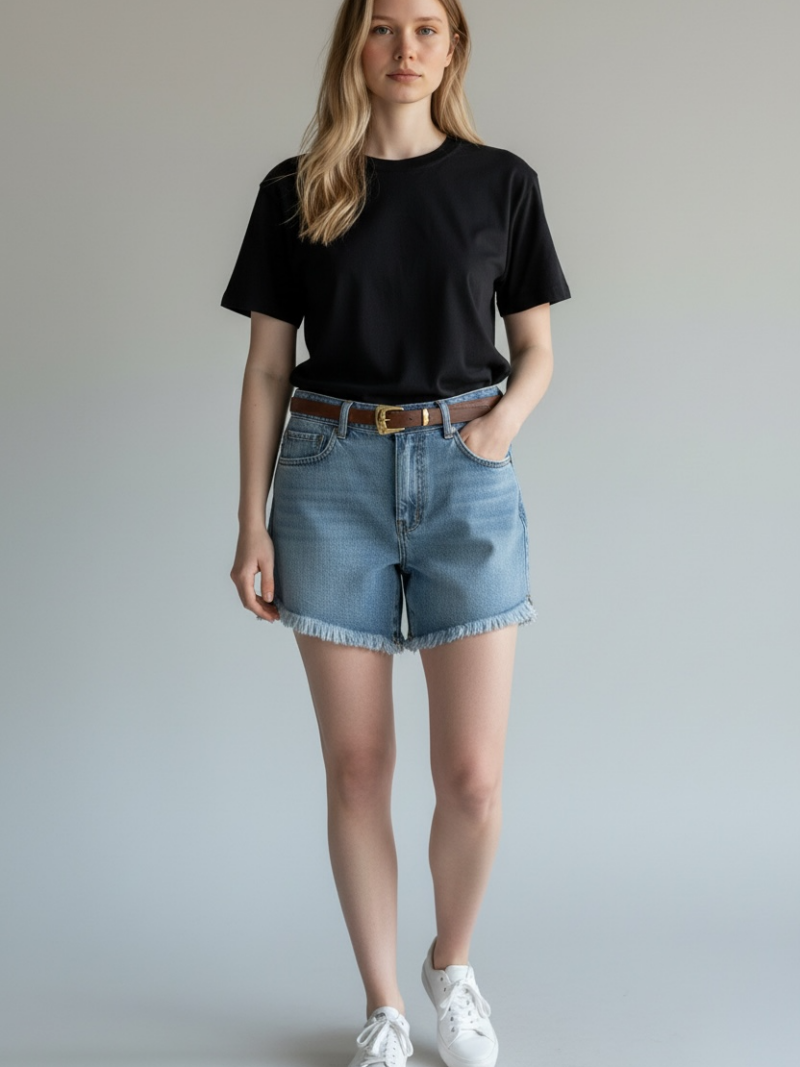 shorts boyfriend br a fio cinto